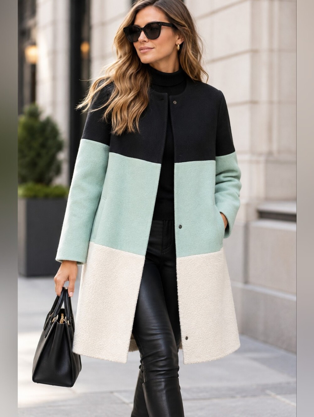 Marks and Spencer Per Una Colorblock Coat